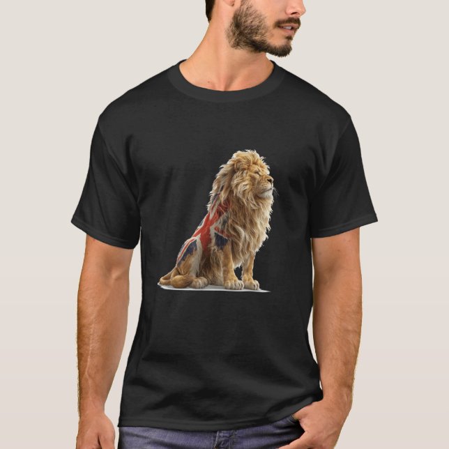 Cool British Lion Costume for Boys and Girls T-Shirt (Front)