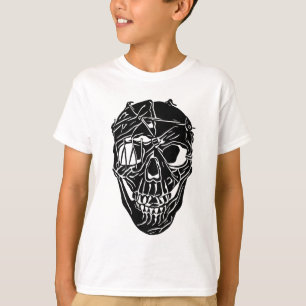 Cool Broken Skull Boys Graphic T-Shirt