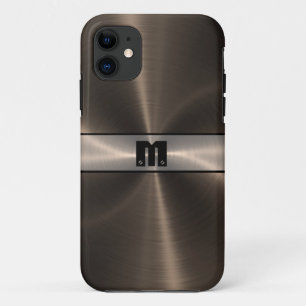 Cool Bronze Shiny Stainless Steel Metal 7 Case-Mate iPhone Case