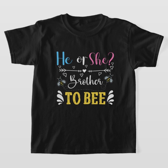 Cool Brother  gender reveal bee  T-Shirt (Laydown)
