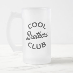 Cool Brothers Club I Frosted Glass Beer Mug