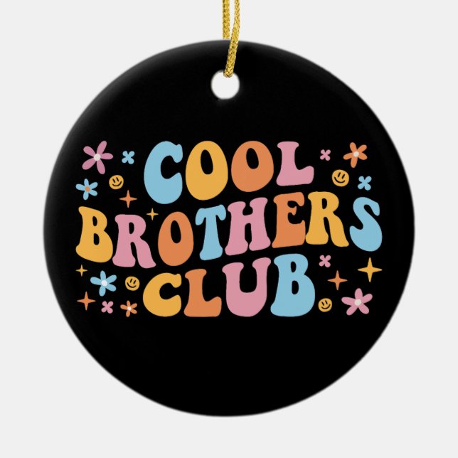Cool Brothers Club III Ceramic Tree Decoration (Front)