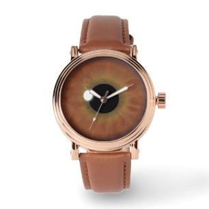 Cool Brown Eye Iris Eyeball Custom Wrist Watch