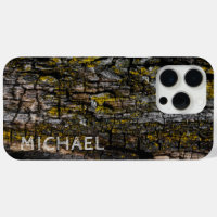 Cool Brown mossy wood bark Your custom name 