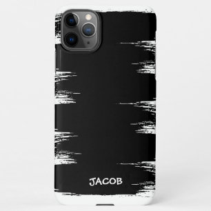 Cool Brush Stroke Paint Background Customised Name iPhone 11Pro Max Case