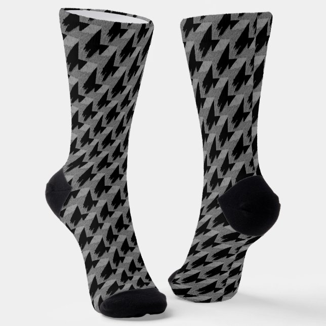 Cool Brush Stroke Pattern Socks (Angled)
