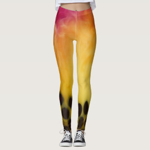 Cool bubble tea photo effect abstract colours leggings