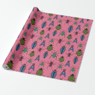 Cool Bugs Pattern Wrapping Paper