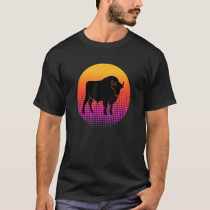 Cool Bull Cattle Animal Silhouette Farm Animal at  T-Shirt