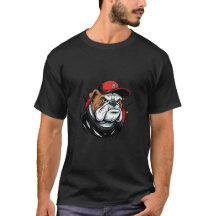 Cool Bulldog Face With Baseball Cap