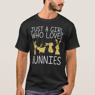 Cool Bunny Art For Girls Kids Rabbit Jersey Wooly  T-Shirt