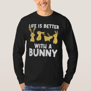 Cool Bunny Art For Men Women Rabbit Jersey Wooly P T-Shirt