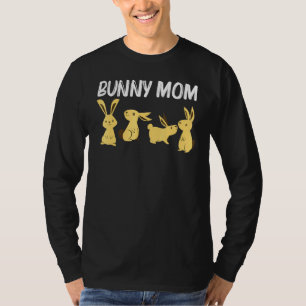 Cool Bunny Art For Mum Mother Rabbit Jersey Wooly T-Shirt