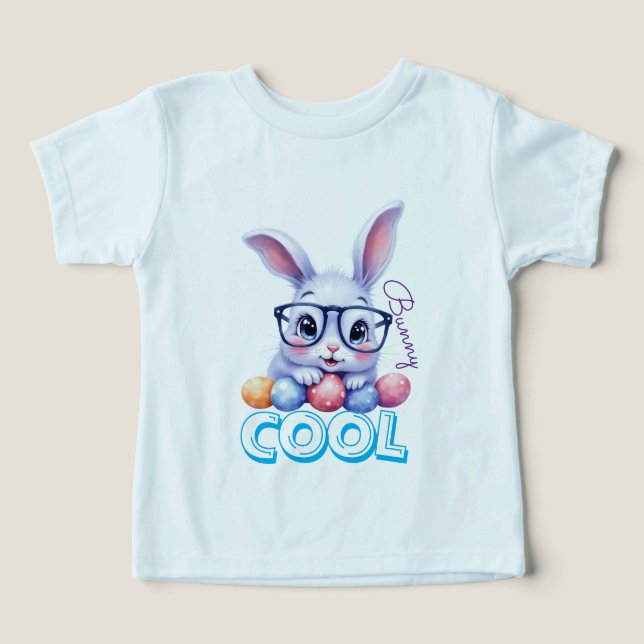 Cool Bunny Easter Personalized Name Kids (Design Front)