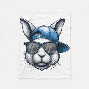 Cool Bunny Face Happy Easter Shirts For Boys Men K Fleece Blanket