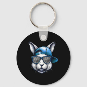 Cool Bunny Face Happy Easter Shirts For Boys Men K Key Ring