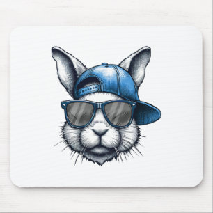 Cool Bunny Face Happy Easter Shirts For Boys Men K Mouse Pad