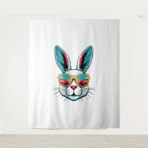 Cool Bunny Face Sunglasses For Easter Rabbit Tapestry