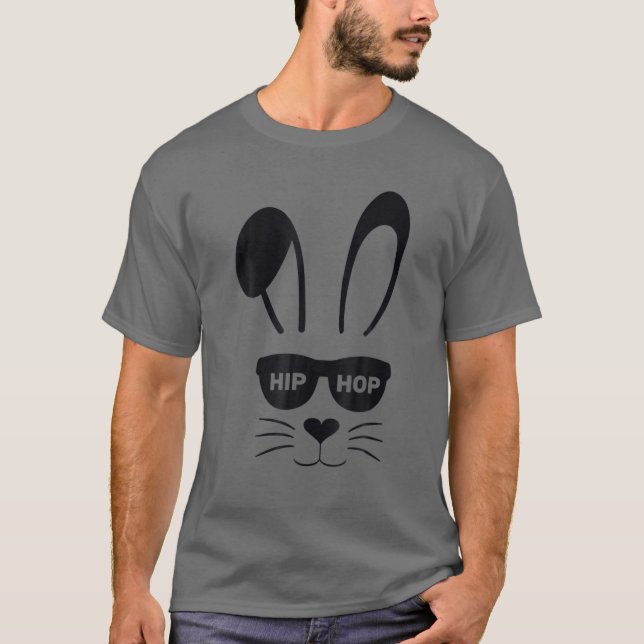 Cool Bunny Face With Sunglasses T-Shirt (Front)