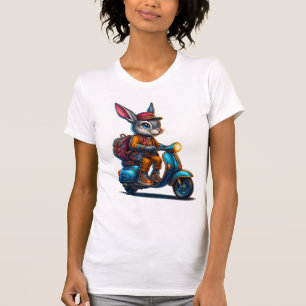 Cool Bunny on Scooter – Women’s Classic T-Shirt