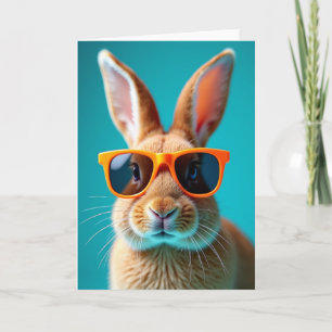 Cool Bunny Portrait Card