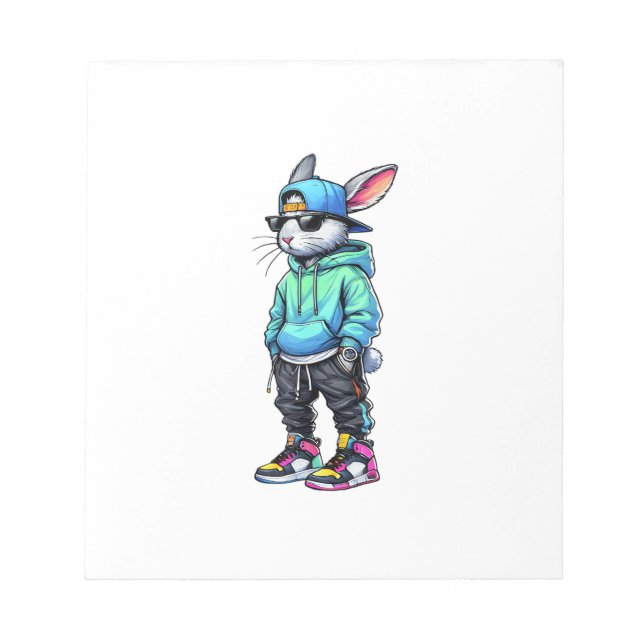 Cool Bunny Rabbit Sunglasses Easter Day For Boys M Notepad (Front)