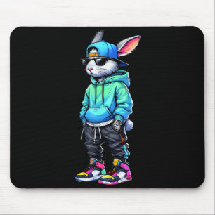 Cool bunny rabbit sunglasses easter day for boysCo Mouse Pad