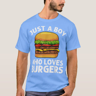Cool Burger Art For Boys Men Hamburger Cheeseburge T-Shirt