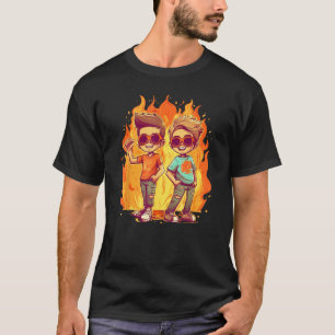 Cool burning Kids for Bestfriends with Fire and Fl T-Shirt