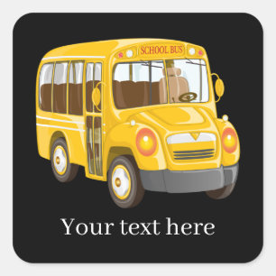 cool Bus driver add text Square Sticker