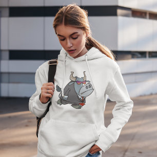 Cool Business Bull in Suit with Sunglasses Hoodie