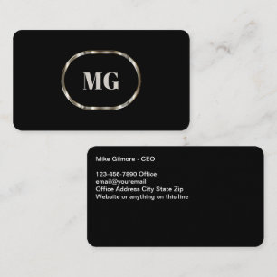 Cool Business Monogram Double Side Business Cards