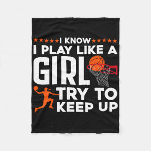 Cool Bysketbyll For Girl Women College Bysketbyll Fleece Blanket