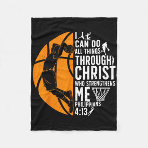 Cool Bysketbyll For Men Women Bible Verse Christia Fleece Blanket