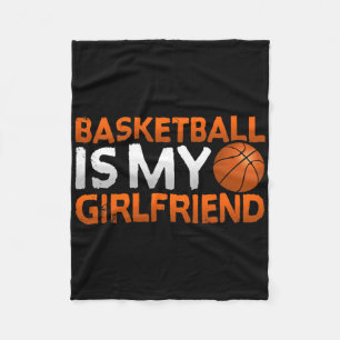 Cool Bysketbyll Is My Girlfriend Sport Player Fleece Blanket
