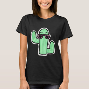 Cool Cactus Sticker  T-Shirt