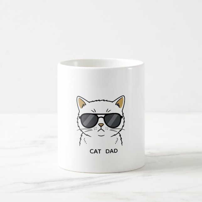 Cool Calico Cat with Sunglasses Coffee Mug (Center)