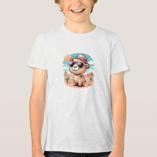 Cool Camel T-Shirt – Cute Desert Cartoon Animal Te Tri-Blend Shirt