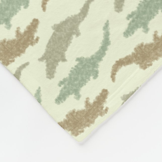 Cool Camo Alligators - seamless pattern.   Fleece Blanket (Corner)