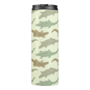 Cool Camo Alligators - seamless pattern. Thermal Tumbler
