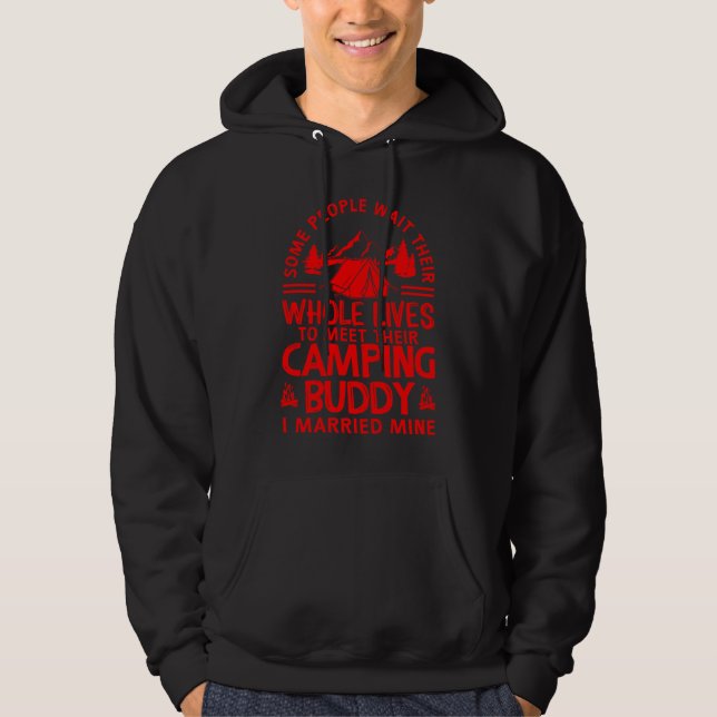 Cool Camping Buddies  For Men Women  Husband & Wif Hoodie (Front)