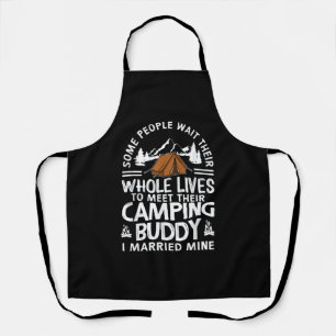 Cool Camping Buddies Gift For Men Women Funny Husb Apron