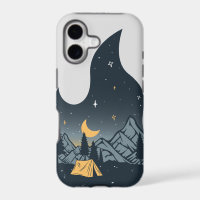Cool Camping Camper Campfire Under Stars Mountains
