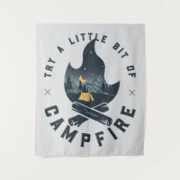 Cool Camping Camper Campfire Under Stars Mountains