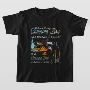 Cool Camping Dad boy word art  T-Shirt