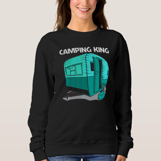 Cool Camping For Men Boys Camper Camping Outdoor T Sweatshirt (Front)