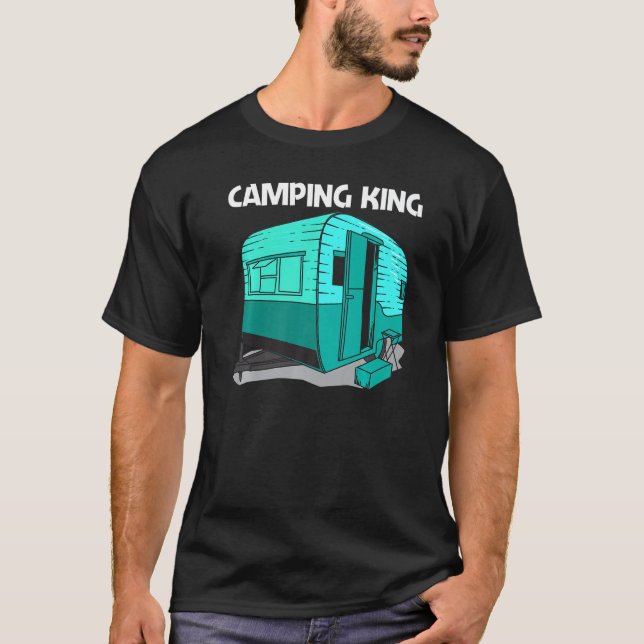 Cool Camping For Men Boys Camper Camping Outdoor T T-Shirt (Front)