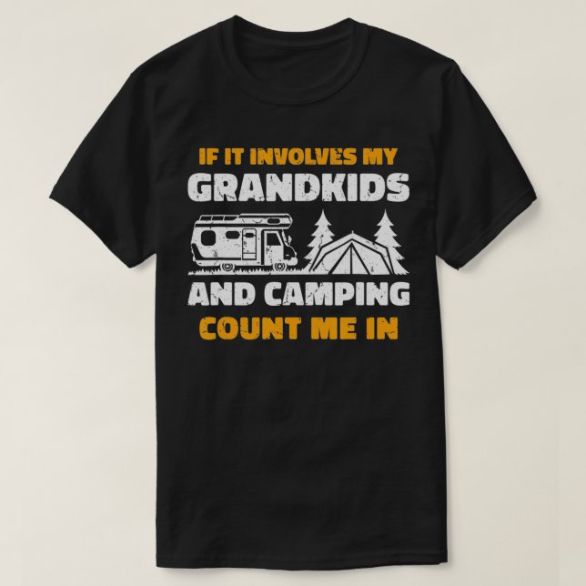 Cool Camping Grandparent1  T-Shirt (Design Front)