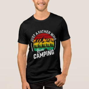Cool Camping lovers Dad word art  Tri-Blend Shirt