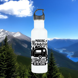 cool camping memories word art 710 ml water bottle